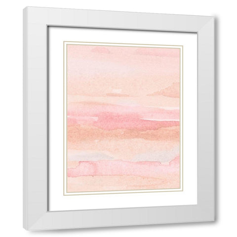 Rose Fade II White Modern Wood Framed Art Print with Double Matting by Scarvey, Emma