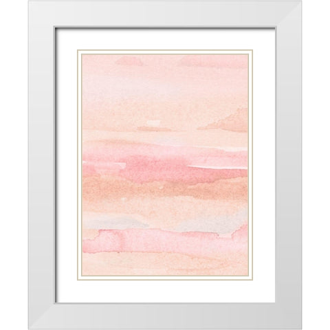 Rose Fade II White Modern Wood Framed Art Print with Double Matting by Scarvey, Emma