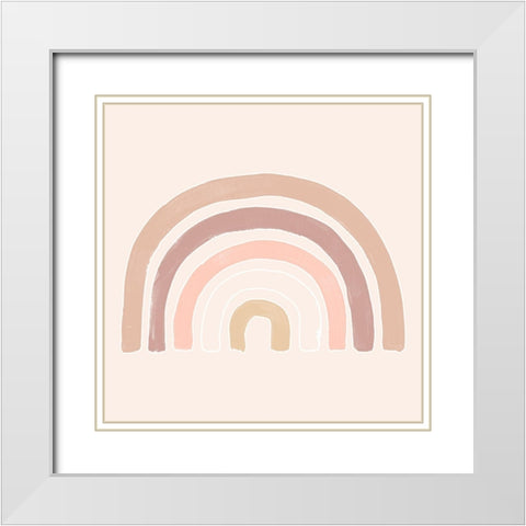 Bohemian Arc I White Modern Wood Framed Art Print with Double Matting by Vess, June Erica