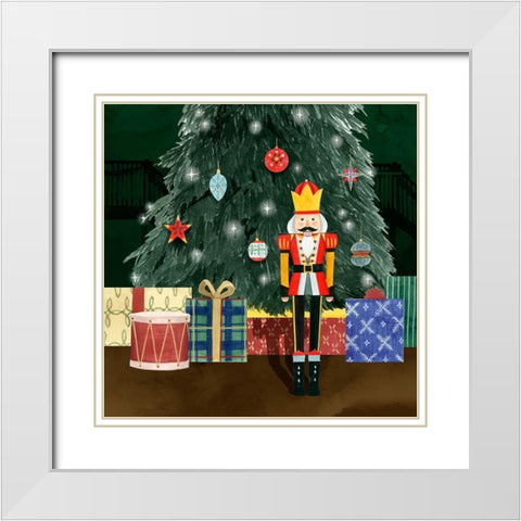 Christmas Nutcracker I White Modern Wood Framed Art Print with Double Matting by Popp, Grace