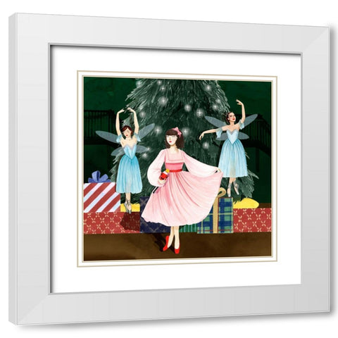 Christmas Nutcracker II White Modern Wood Framed Art Print with Double Matting by Popp, Grace