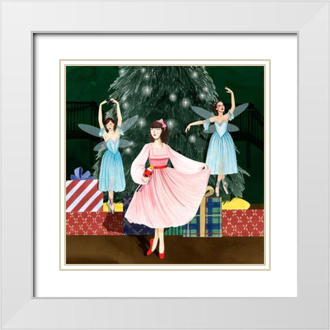 Christmas Nutcracker II White Modern Wood Framed Art Print with Double Matting by Popp, Grace