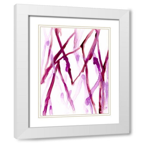 Runnel XV White Modern Wood Framed Art Print with Double Matting by Vess, June Erica