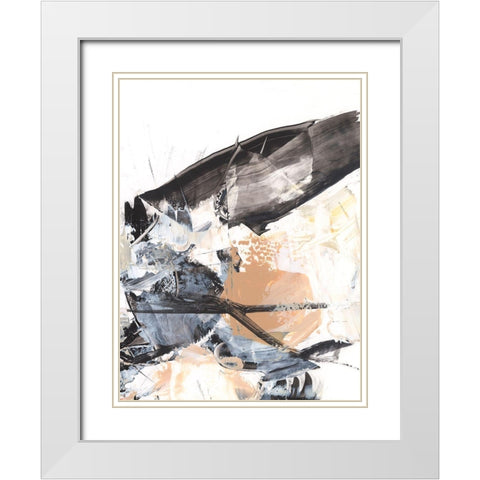 Ruckus IV White Modern Wood Framed Art Print with Double Matting by Harper, Ethan