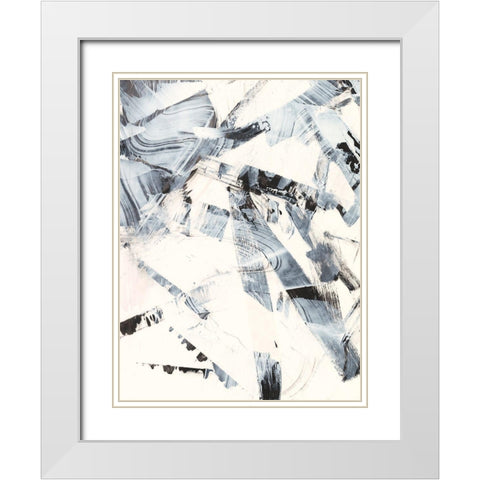 Fractured Ice I White Modern Wood Framed Art Print with Double Matting by Harper, Ethan