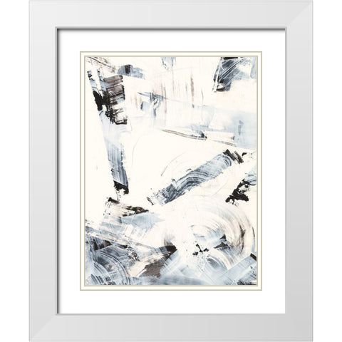 Fractured Ice II White Modern Wood Framed Art Print with Double Matting by Harper, Ethan