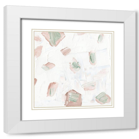 Blushing I White Modern Wood Framed Art Print with Double Matting by Wang, Melissa