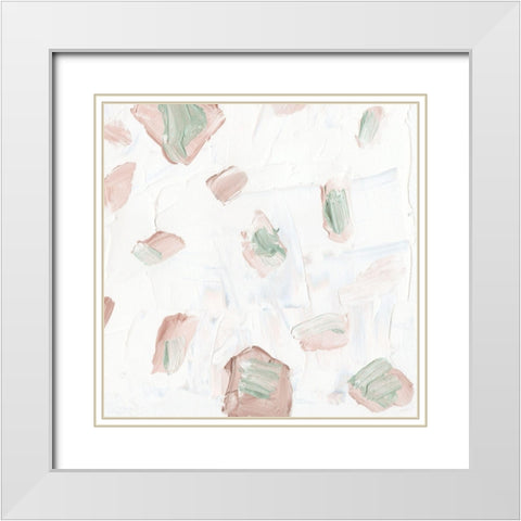 Blushing I White Modern Wood Framed Art Print with Double Matting by Wang, Melissa