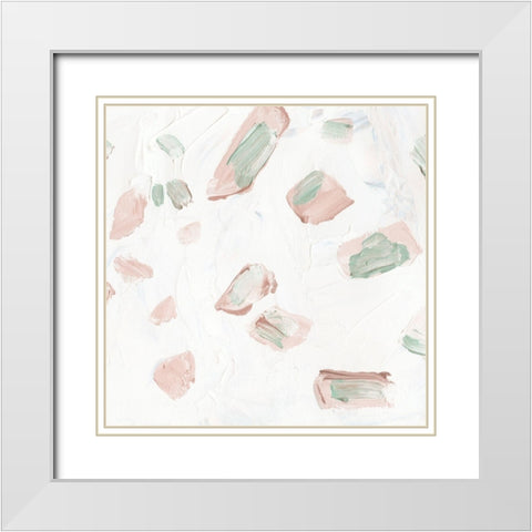 Blushing II White Modern Wood Framed Art Print with Double Matting by Wang, Melissa