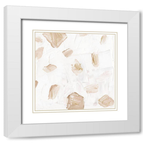 Blushing Neutrals I White Modern Wood Framed Art Print with Double Matting by Wang, Melissa