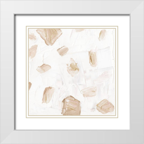 Blushing Neutrals I White Modern Wood Framed Art Print with Double Matting by Wang, Melissa