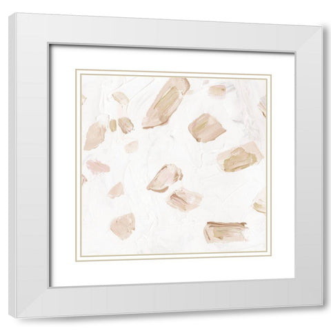 Blushing Neutrals II White Modern Wood Framed Art Print with Double Matting by Wang, Melissa