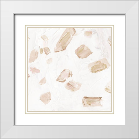 Blushing Neutrals II White Modern Wood Framed Art Print with Double Matting by Wang, Melissa