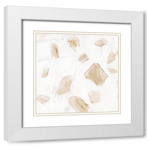 Blushing Neutrals III White Modern Wood Framed Art Print with Double Matting by Wang, Melissa
