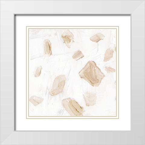 Blushing Neutrals III White Modern Wood Framed Art Print with Double Matting by Wang, Melissa