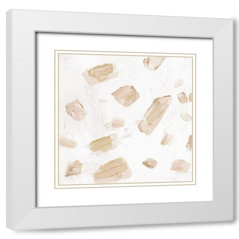 Blushing Neutrals IV White Modern Wood Framed Art Print with Double Matting by Wang, Melissa