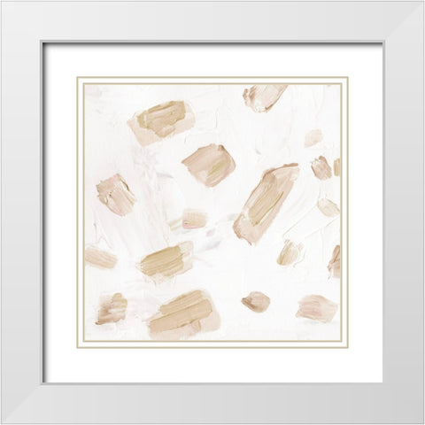 Blushing Neutrals IV White Modern Wood Framed Art Print with Double Matting by Wang, Melissa