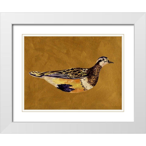 Feathered Friend II White Modern Wood Framed Art Print with Double Matting by Wang, Melissa