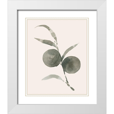 Twilight Oranges II White Modern Wood Framed Art Print with Double Matting by Caroline, Emma