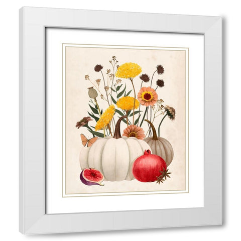 Fall Botanicals II White Modern Wood Framed Art Print with Double Matting by Popp, Grace