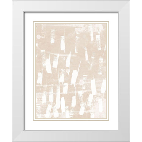 Earth Etching IV White Modern Wood Framed Art Print with Double Matting by Vess, June Erica