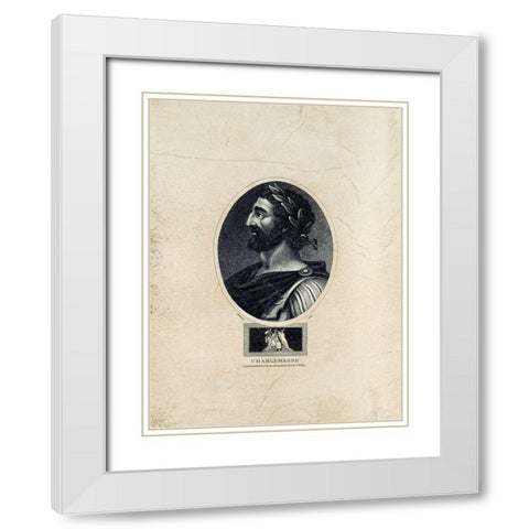 Royal Portraits I White Modern Wood Framed Art Print with Double Matting by Unknown