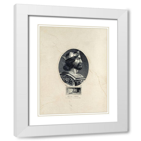 Royal Portraits II White Modern Wood Framed Art Print with Double Matting by Unknown