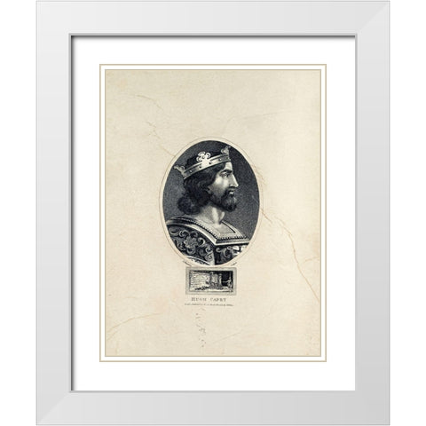 Royal Portraits II White Modern Wood Framed Art Print with Double Matting by Unknown