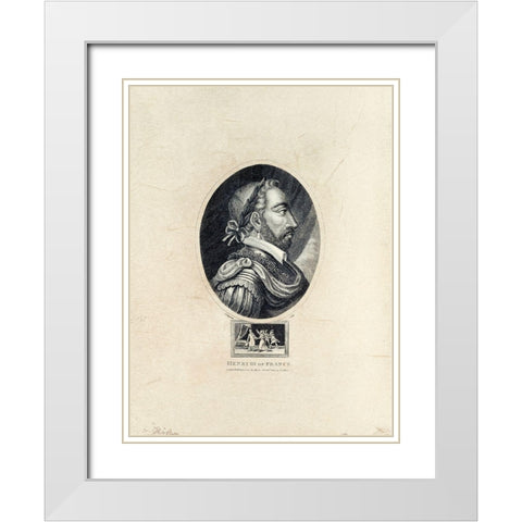 Royal Portraits III White Modern Wood Framed Art Print with Double Matting by Unknown