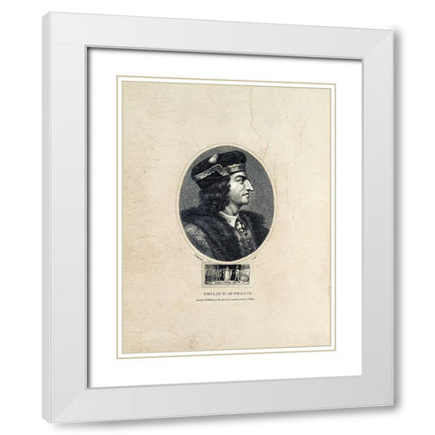 Royal Portraits IV White Modern Wood Framed Art Print with Double Matting by Unknown