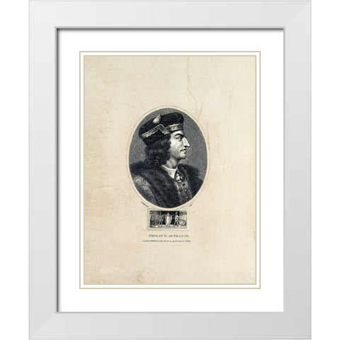 Royal Portraits IV White Modern Wood Framed Art Print with Double Matting by Unknown