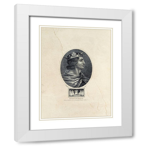 Royal Portraits V White Modern Wood Framed Art Print with Double Matting by Unknown