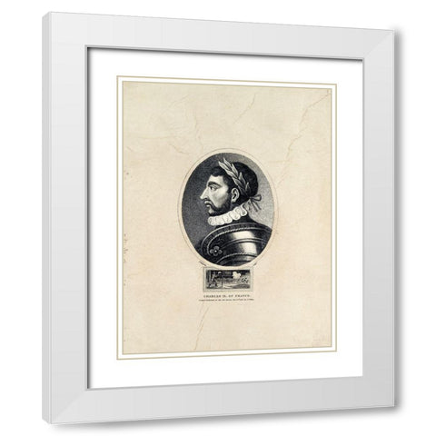 Royal Portraits VII White Modern Wood Framed Art Print with Double Matting by Unknown