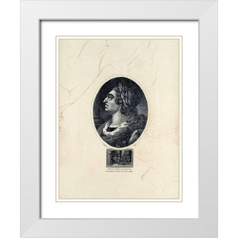 Royal Portraits IX White Modern Wood Framed Art Print with Double Matting by Unknown