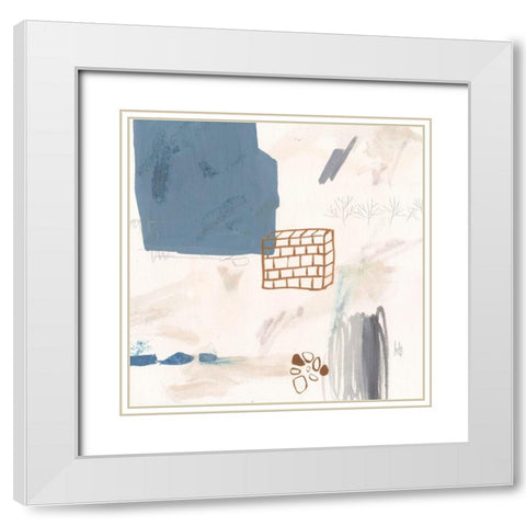 A Little Escape I White Modern Wood Framed Art Print with Double Matting by Wang, Melissa