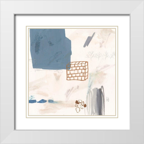 A Little Escape I White Modern Wood Framed Art Print with Double Matting by Wang, Melissa