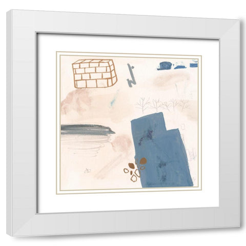 A Little Escape II White Modern Wood Framed Art Print with Double Matting by Wang, Melissa