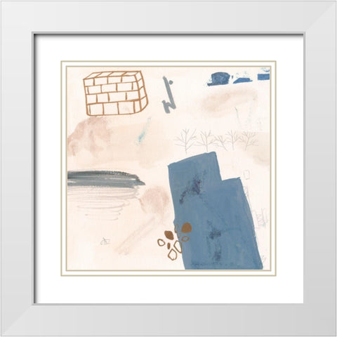 A Little Escape II White Modern Wood Framed Art Print with Double Matting by Wang, Melissa