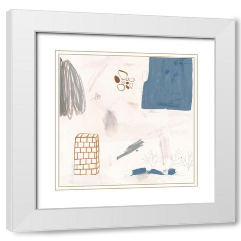 A Little Escape III White Modern Wood Framed Art Print with Double Matting by Wang, Melissa