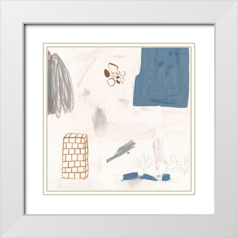 A Little Escape III White Modern Wood Framed Art Print with Double Matting by Wang, Melissa