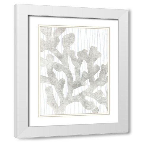 Quiet Coral IV White Modern Wood Framed Art Print with Double Matting by Vess, June Erica