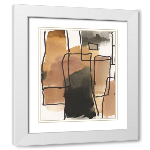 Retro Vibe II White Modern Wood Framed Art Print with Double Matting by Dixon, Samuel