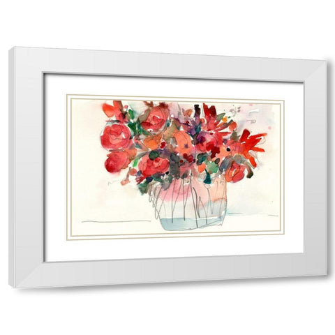 The Small Bunch I White Modern Wood Framed Art Print with Double Matting by Dixon, Samuel