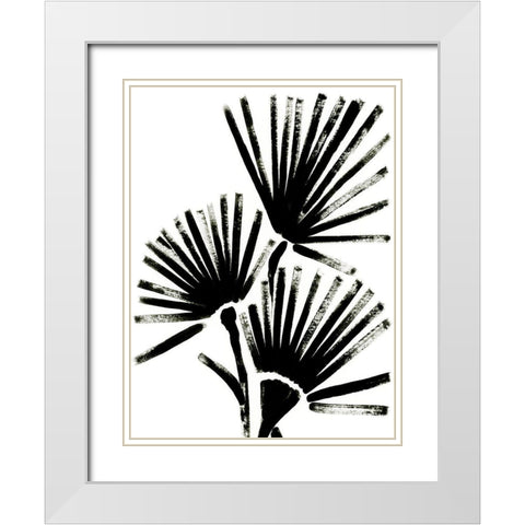 Fan Brush I White Modern Wood Framed Art Print with Double Matting by Vess, June Erica