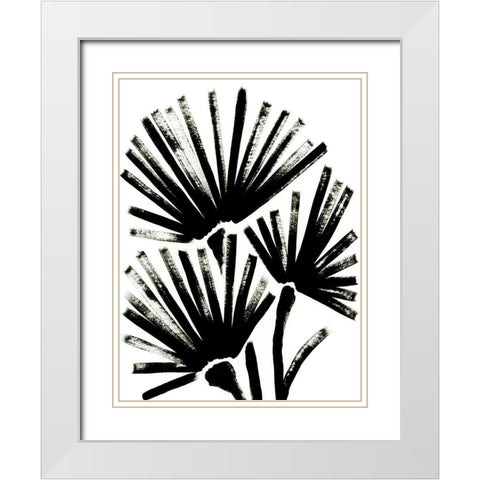 Fan Brush II White Modern Wood Framed Art Print with Double Matting by Vess, June Erica