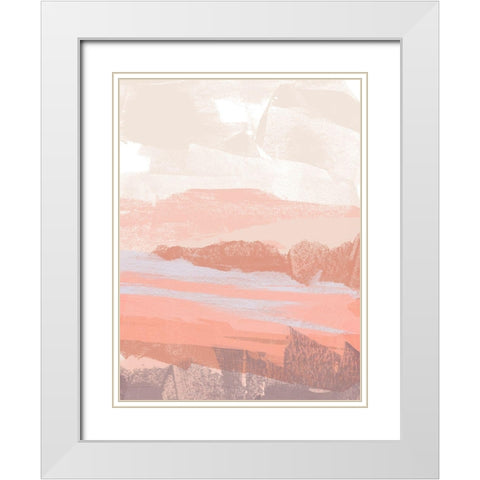 Dusty Desert I White Modern Wood Framed Art Print with Double Matting by Vess, June Erica