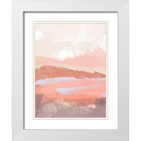 Dusty Desert II White Modern Wood Framed Art Print with Double Matting by Vess, June Erica