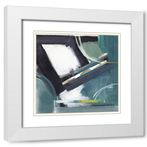 Construction White Modern Wood Framed Art Print with Double Matting by Evans, Brittany