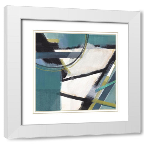 Deconstruction White Modern Wood Framed Art Print with Double Matting by Evans, Brittany