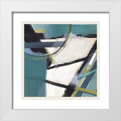 Deconstruction White Modern Wood Framed Art Print with Double Matting by Evans, Brittany